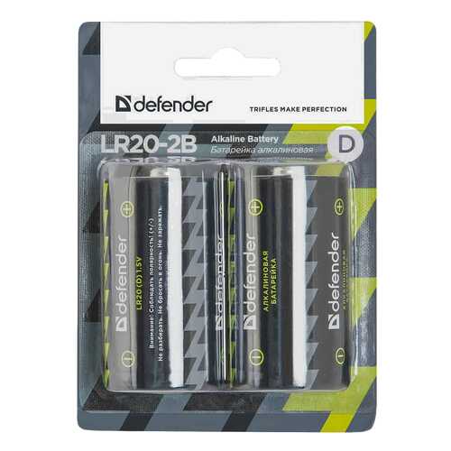 Батарейка Defender LR20-2B 2 шт в Редмонд