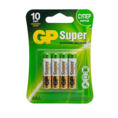 Батарейка GP Batteries Super Alkaline Battery AAA 4 шт в Редмонд