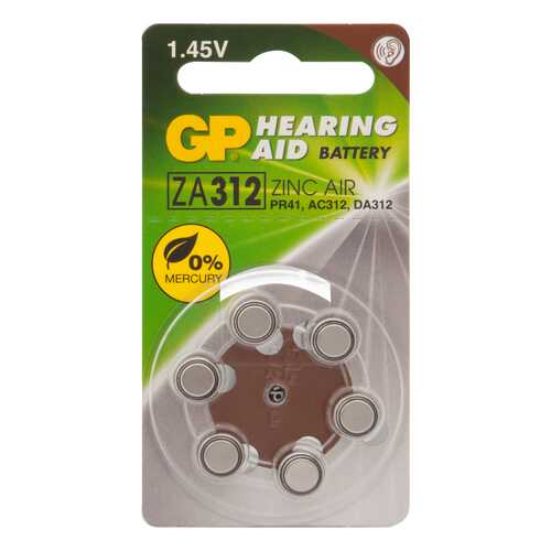 Батарейка GP Hearing Aid ZA312 6 шт в Редмонд