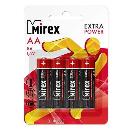 Батарейка солевая Mirex R6/AA 1,5V 4 шт в Редмонд